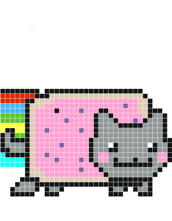  Nyan  Cat  ver 1 Stickers Muraux Stickaz